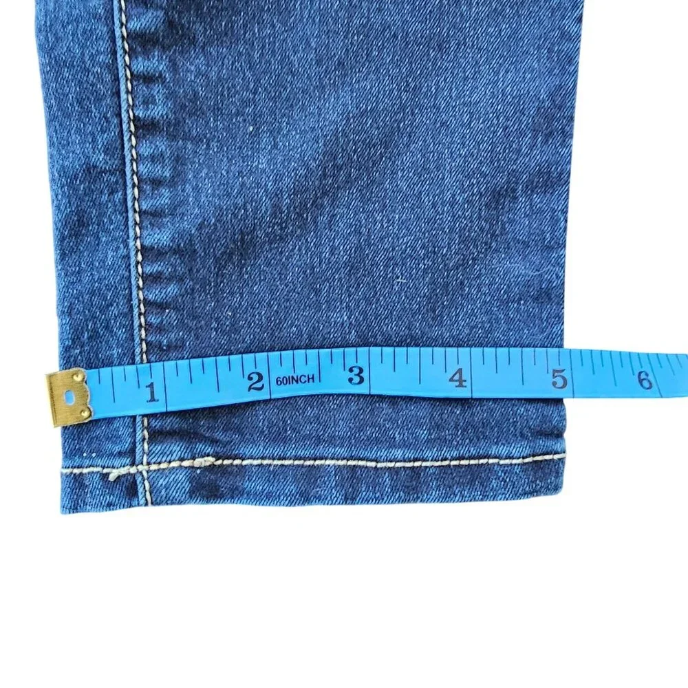 American Eagle Women's Dark Wash Jegging Jean's bold stitching size 2 - Picture 9 of 11